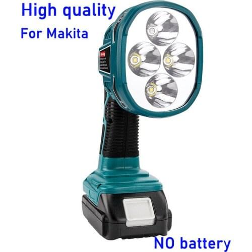 For Makita 14.4V 18V 20V Li-ion Battery Supply LED working light lamp 12W with USB Port Outdoor Emergency Lighting portable safe