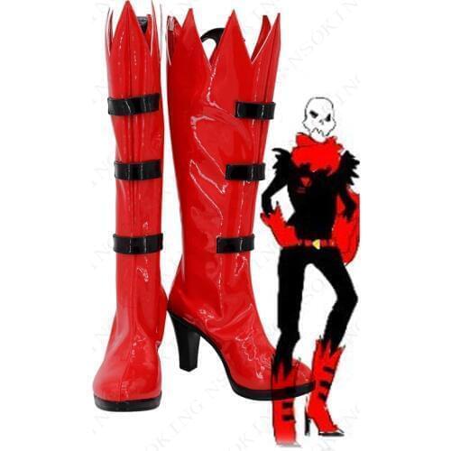 Anime Undertale Papyrus cosplay boots coatume shoes