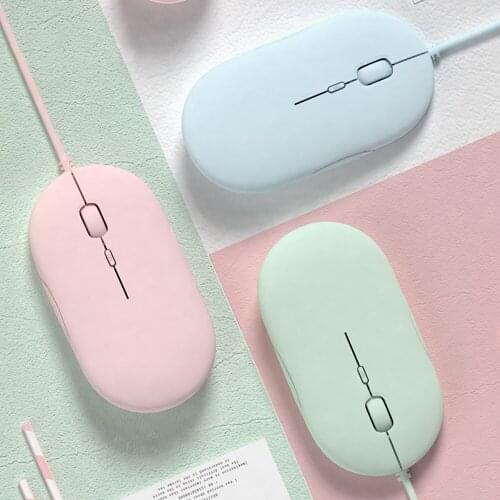 Silent USB Wired Mouse Gamer Colorful Mini Mice For Laptop PC Optical Computer Mouse Ergonomic Ultra Slim 3D Mause 1600 DPI