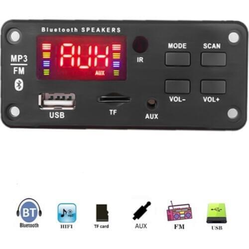 Bluetooth5.0 Decoding Board Module Wireless Car USB mp3 player bluetooth TF Card Slot / USB / FM / Remote Decoding Board