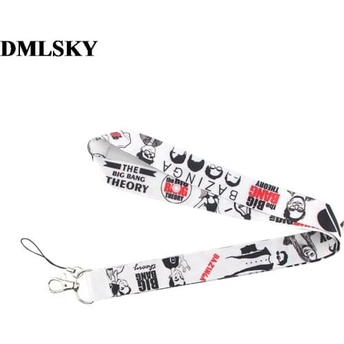 DMLSKY Creative Funny Lanyard Keychain for keys Badge ID Mobile Phone Key rings Women Neck Straps Accessories M3657