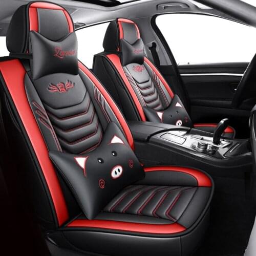 Black Leather car seat cover For mitsubishi lancer x outlander xl 3 space star grandis pajero 4 sport carisma l200 accessories