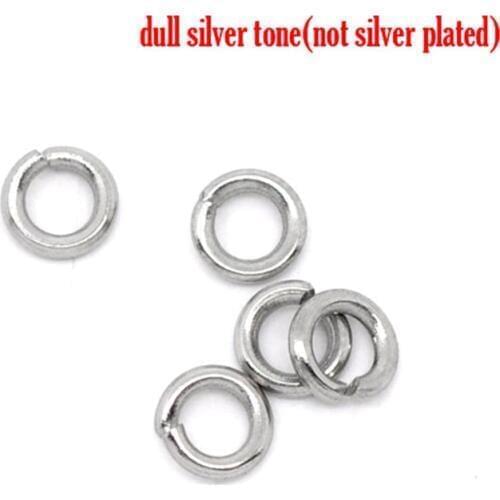 DoreenBeads 500 Stainless Steel Open Jump Rings 4mm Dia. Findings (B10268), yiwu