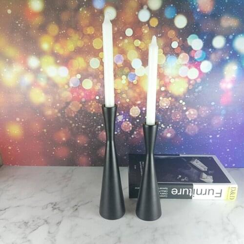 European Black Candlestick Gorgeous Metal Candle Holders Wedding Decoration Centerpiece Gold Candle Stand Christmas Gift