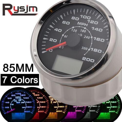 85mm Boat GPS Speedometer 200MPH Digital Gauge for Car Truck Boat Auto 12V 24V Vessel Yacht IP67 Waterproof Digital Speedo Gauge