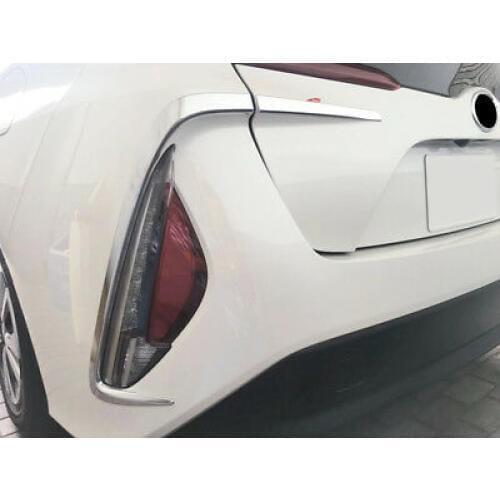 Chrome Rear Fog Light Eyelid Cover 4pcs for Toyota Prius Prime / PHV 2017 - 2018
