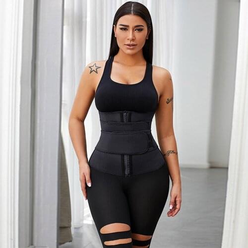 LC51053 Cummerbunds Female Sweat Corset Waistband Sauna Girdle Slimming Belt Weight Loss Trainer Body Shaper Fitness Clothes