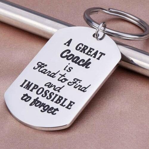 Fashion Keychain Sports Thank You Gifts for Men Woman Boys Girls Football Basketball Baseball Swimming Soccer Coaches Key Ring