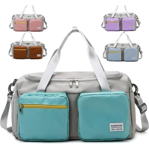 Men Women Gym Travel Bag Sports Camping Duffle Bag Waterproof With Shoes Compartment For Travel Dry Wet Separation Bags