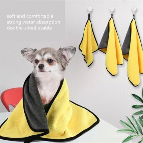Soft Lint-free Pet Towel Bath Absorbent Towel Dogs Cats Bath Towels Absorbent Pet Products Quick-drying Small ThickTowel Special