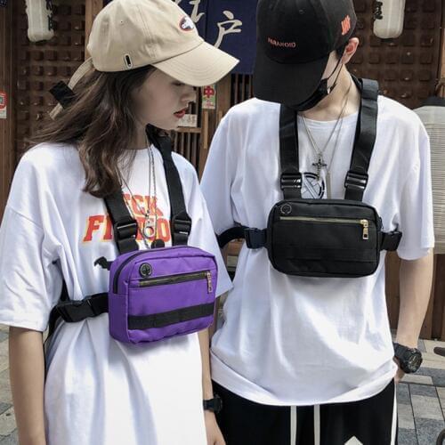 Men Women Chest Rig Waist Pack Streetwear Hip-Hop Fashion Vest Tactical Harness Chest Bag