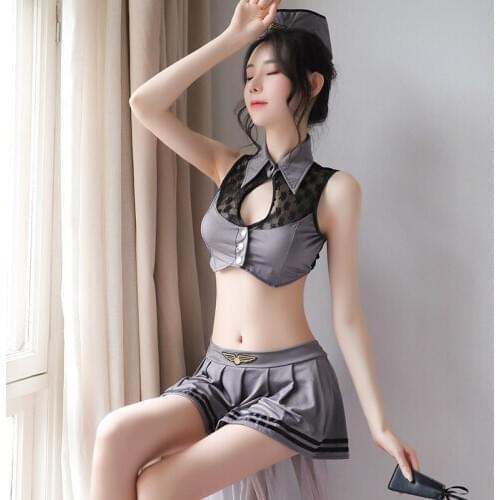 New Stewardess Uniform Erotic Babydolls Erotic Underwear Sexy Lingerie Sexy Uniform Role Playing Game Uniform Secretary Loaded