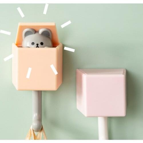 New Cute Cat Wall Decorative Hanger Hook Behind-door Keys Coat Hook Bathroom Accessories Organizer Hook Tower Bag Clothes Hook
