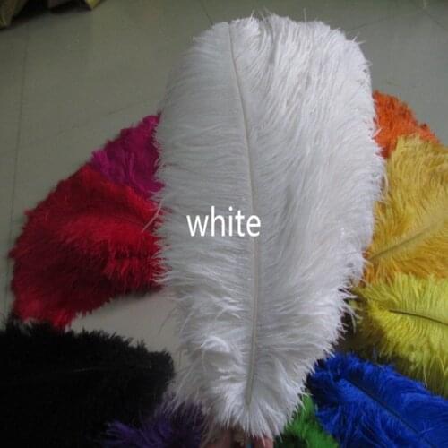 Wholesale 100 pcs Wedding Birthday Party White Ostrich Feather 12-14 inch / 30-35 cm Free Shipping