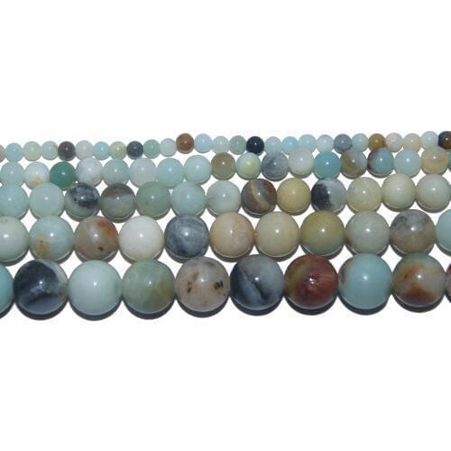 Wholesale Natural Stone Colorful Amazon Round Beads 4 6 8 10 12 MM Pick Size For Jewelry Making DIY Bracelet Necklace Material
