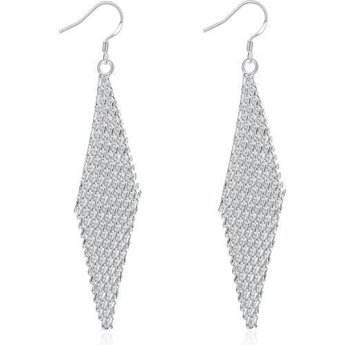 Simple geometric shape silver earrings 925 pure silver ear hook earrings trend ladies earrings alibaba express