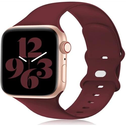 Sport Watchbands For Apple Watch Strap 40mm SE Series 6 Band 44mm Silicone Bracelet For Applewatch 3 42mm 38mm iWatch 5 4 Bands