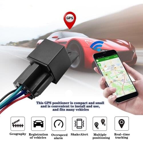 New Motorcycles Hidden Mini Car Relay GPS Tracker Cut Off Oil Towed Away ACC Status SMS Alarm Locator Tracking System Free APP
