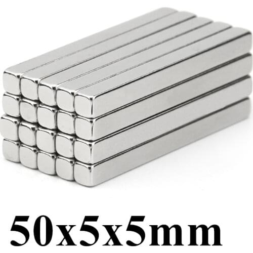 5pcs F50x5x5mm Super Powerful Strong Rare Earth Block NdFeB Magnet Neodymium N35 Magnets F50*5*5mm Free Shipping