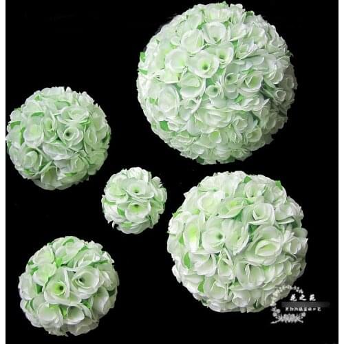 12pcs/Lot 30cm light green kissing ball artificial silk flower ball wedding decoration Wedding supply
