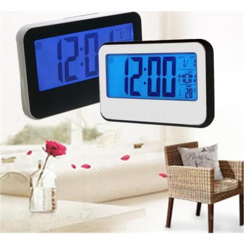 LED Display Temperature Digital Backlight Alarm Clock Multi-function Alarm Clock Screen Clock Smart Digital Desktop Clock