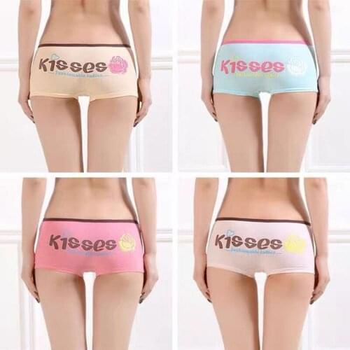 6Pc/lot Girls Boxer Brief Panties Teens Cotton Underwear Kids Children Training Hipster Underwear 10-18Y
