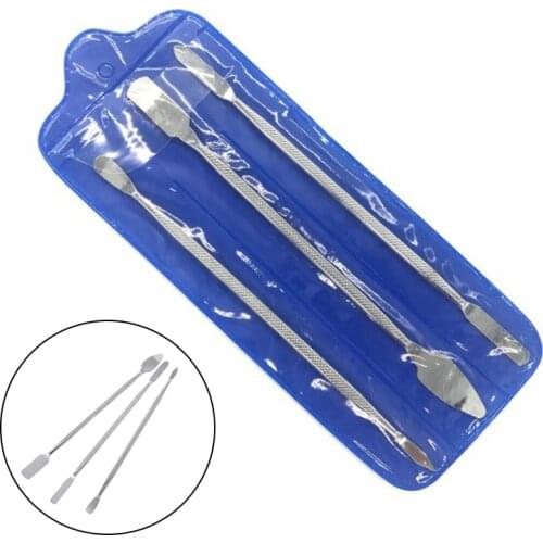 3pcs/set Universal Metal Spudger Mobile Phone Repairing Opening Tools Silver 3 in 1 Crowbar Repair accessories hand tools