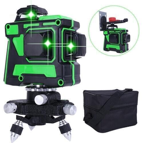 Laser Levels 12 Lines 3D Self-Leveling 360 Horizontal And Vertical Laser Levels Cross Super Powerful Green Laser Level Beam Line