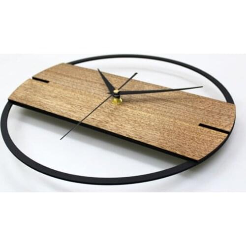 ZD Oversized 3D Retro Clock Silent Big Gear Wooden Hanging Wall Clock