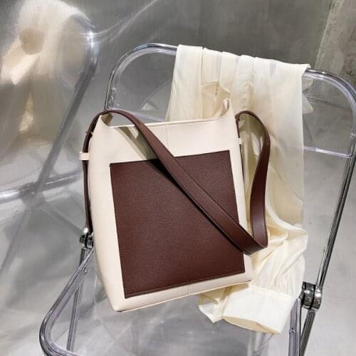 Bucket 2021 Fashion Color Contrast Womens Bag Summer Large Capacity Shoulder Messenger Bag new crossbody bags