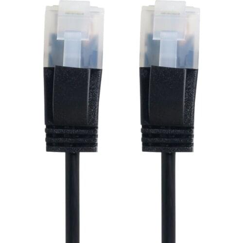 Zihan Ultra Slim Cat6 Ethernet Cable RJ45 Straight Direction TP Network Cable Patch Cord 90 Degree Cat6a Lan for Laptop