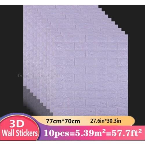 1/10pc 77*70cm 3D Wall Sticker Self-Adhesive Imitation Brick Bedroom Decor Waterproof Wallpaper For Living Room Backdrop Decor