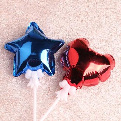 1pcs 10cm Mini Balloon Wedding Aluminium Foil Heart Pentagram Balloon New Year Xmas Cake Topper Ornament Kids Birthday Toy Gifts