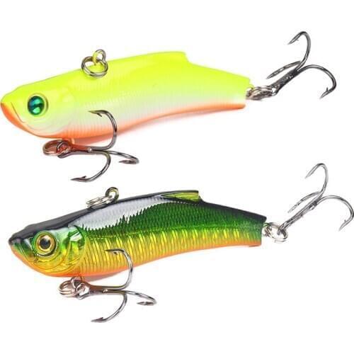 1PCS 7cm/18G Artificial Japanese VIB Fishing Lure Lead Inside Hard Bait Diving Swivel Bait Winter Sea Fishing Tackle
