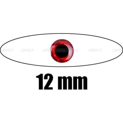 12mm 3D Red / Wholesale 500 Soft Molded 3D Holographic Fish Eyes, Fly Tying, Jig, Lure Making, Craft