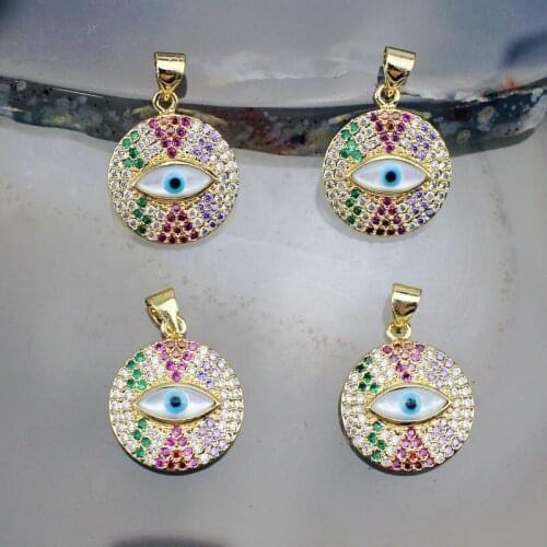 15*15mm 10pcs/lot New fashion cz eyes pendant,popular cubic zircon charms,bracelet/necklace/earring accessories jewelry