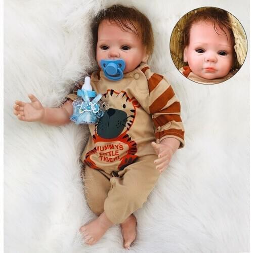 18inches Silicone Baby Doll That Look Real Newborn Children Playmate Doll Soft Real Touch Toys For Gift Birthday And Xmas