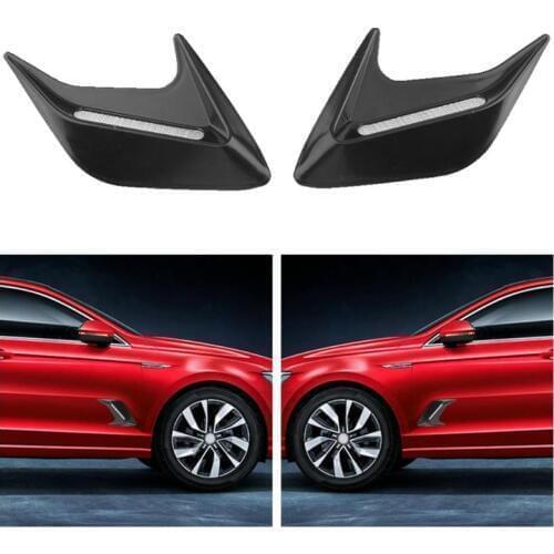 2pcs Universal Car Simulation Side Vents Decorative Air Flow Intake Hood Scoop Bonnet Vent Covers Car Styling Car Accessories