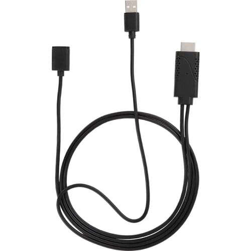2 In 1 1080P USB Female To HDMI-Compatible Male HDTV Adapter Cable Cooling Hole Cord For Android