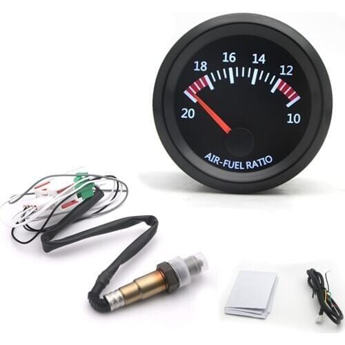 52mm Car Auto Air Fuel Ratio Gauge 10-20 With Narrowband O2 Oxygen Sensor Car Gauge Fit for 12V Car OEM: 0258006028