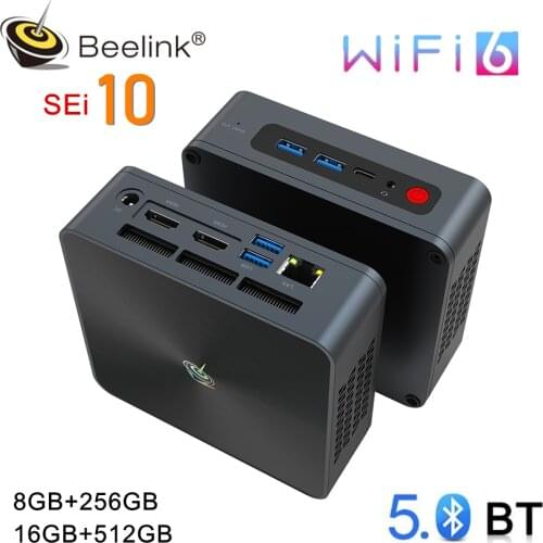 BEELINK SEi 10 Gen Office Mini PC 3.4Ghz I3-1005G1 WIFI 6 BT5.0 4K Three Screen Display MINI PC Windows 10 Computer tv box