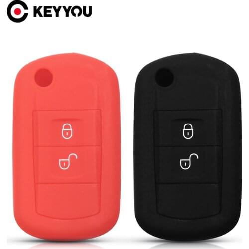KEYYOU Shell Holder Protector For Land Rover LR3 Discovery 3 Range Rover Sport Vouge 2005 - 2010 Silicone Key Case Cover Fob