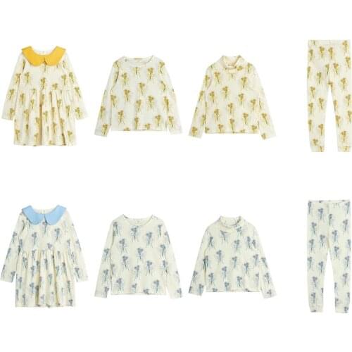 Kids Clothes Sets Mini Brand 2021 New Autumn Toddler Girls T-shirts Floral Infant Baby Clothing Boys Outfit Pants Tops Tees