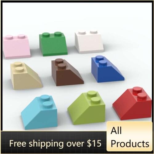 10PCS Assembles Particles 3039 Slope 45 2x2 Bricks Building Blocks Parts DIY Assembly Educational Toys For Children Kids Gift
