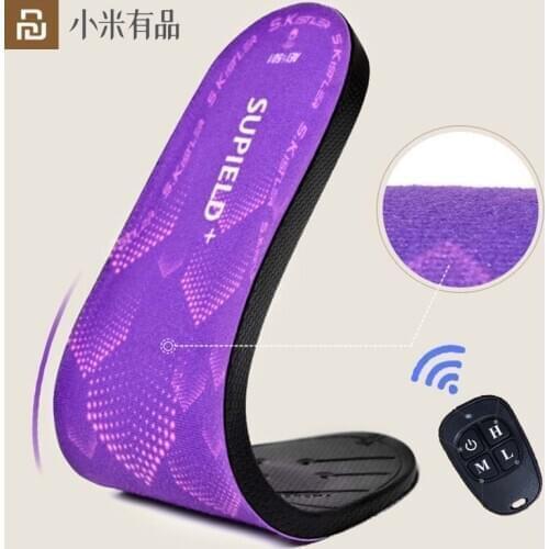 Youpin 1500mAh Rechargeable Heated Insoles with Wireless Remote Control Winter Foot Warmer Heating Insoles Size EUR 36-44# Fit