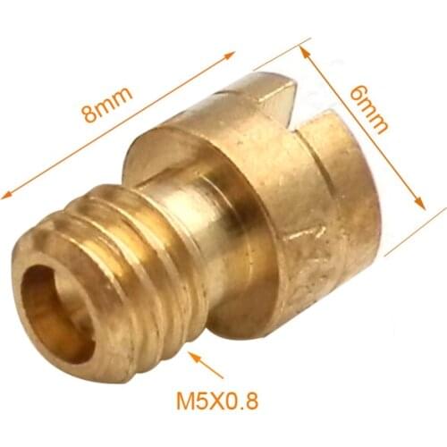 Carburetter 5mm Round Head Main Jet M5X0.8mm Size 115-168 For Carb Carburetor 125cc 150cc 152QMI 157QMJ Motorcycle Scooter Moped