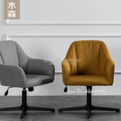 Nordic Computer Chair Home Comfortable Sedentary Cloth Ergonomic Office Sofa Chair Rotating Lifting Chair Gaming Chair
