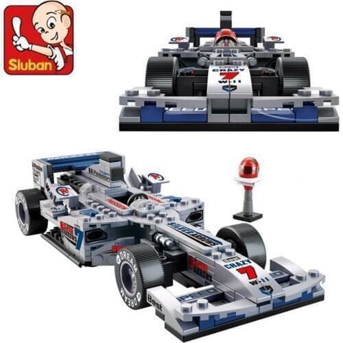 257Pcs City F1 Racing Car Building Blocks Sets DIY Construction Model Bricks Motorcycle Race Car Educational Toys For Children