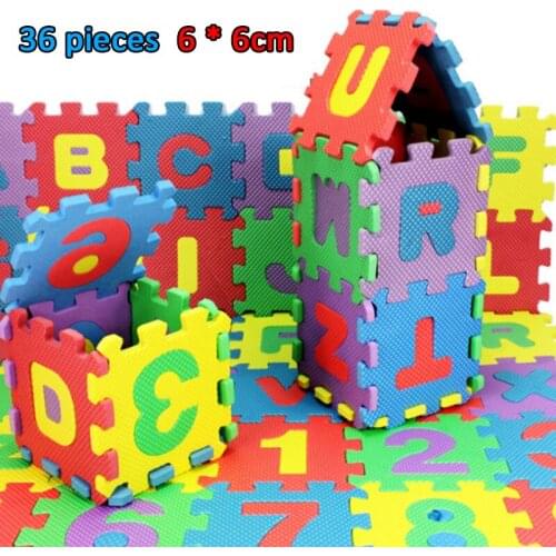 36pcs Small Pieces Of Mats Double-sided Use Baby Alphabet Number Literacy Puzzle Mat Soft Crawling Mat Indoor Floor Foam Mat