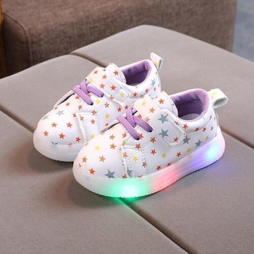 Luminous Sneakers For Girls Boys Led Light Up Shoes Kids Non-slip Glowing Sneakers Children Breathable Casual Shoes